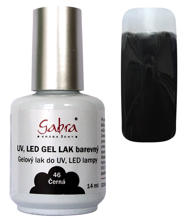 UV gel lak GABRA 46 černá 14 ml | NEHTOVÁ MODELÁŽ - Gel laky UV gel lak GABRA 46 černá 14 ml | NEHTOVÁ MODELÁŽ - Gel laky